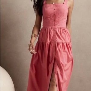 Banana Republic Women’s Poplin Dress Seaside Coral